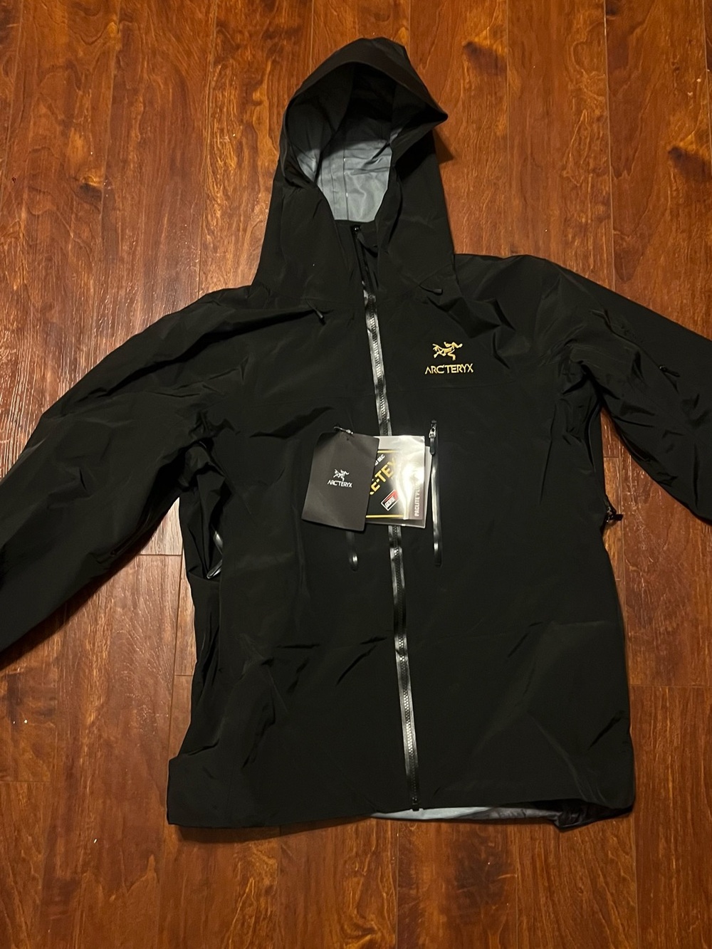 Arc'teryx Men's Black Waterproof Hooded Jacket